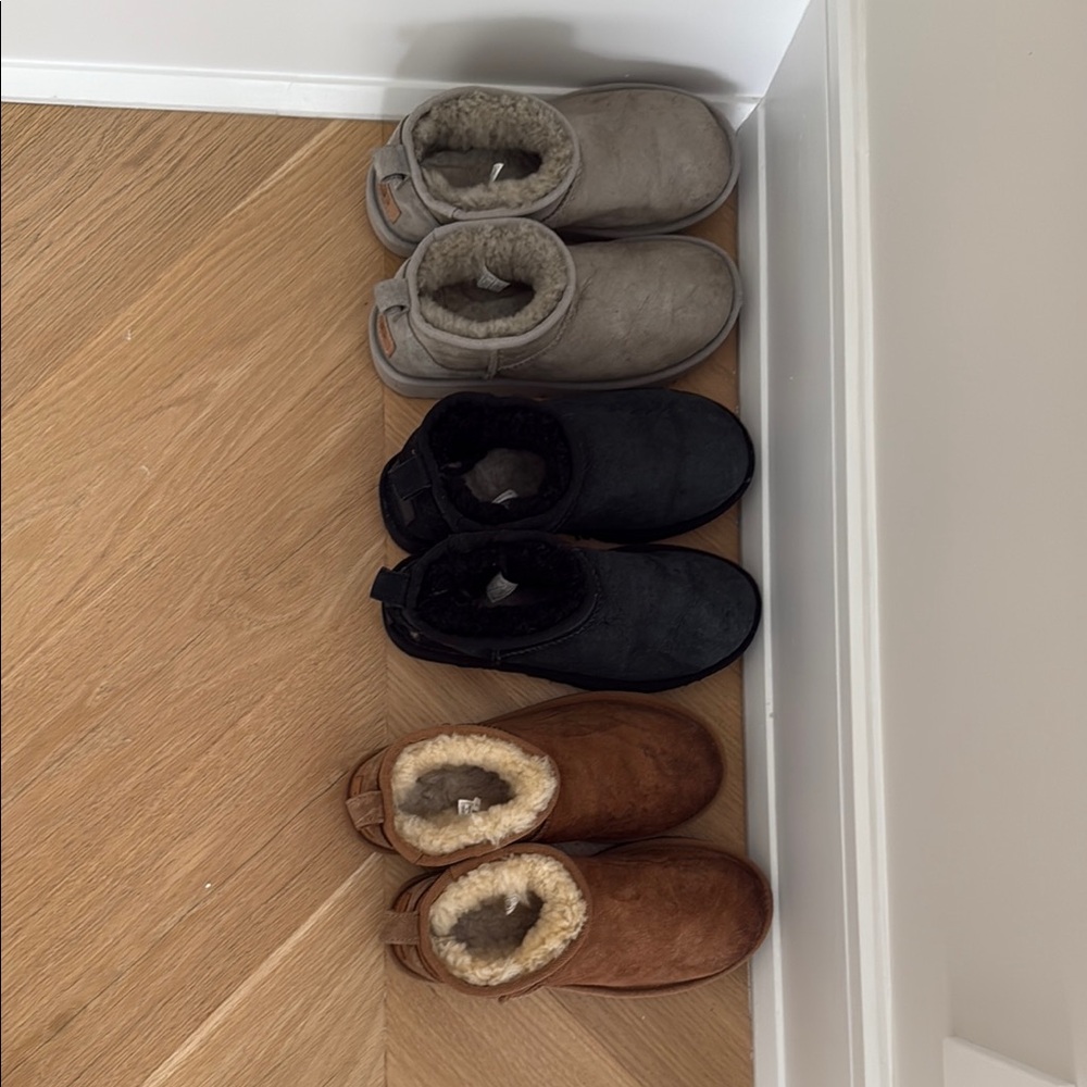 Cozy Kids Boots - Black, Gray, and Brown